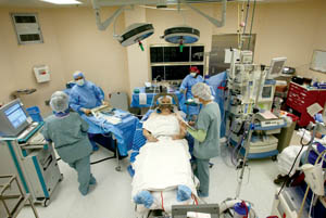 patient in operating theatre